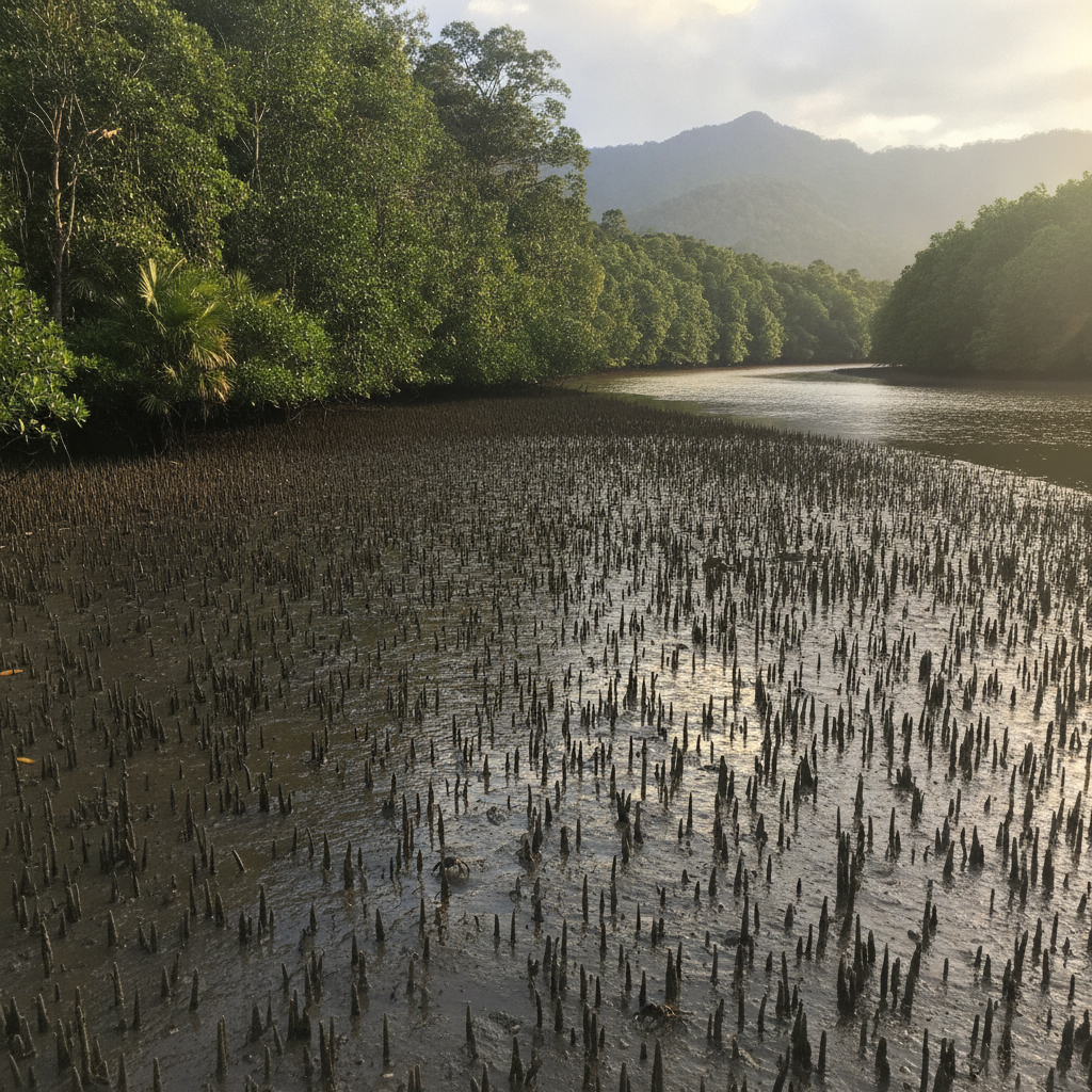 Daintree Mangrove Edge, Queensland AI-generated photoreal reference