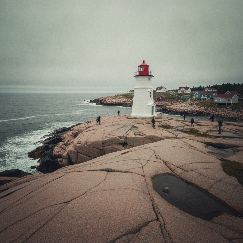 Peggy's Point Lighthouse, Nova Scotia, Canada AI-generated photoreal reference