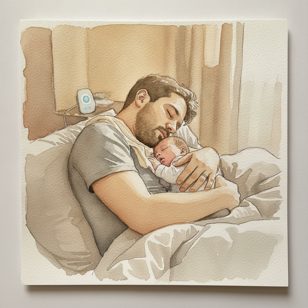 Person sleeping next to baby example 1
