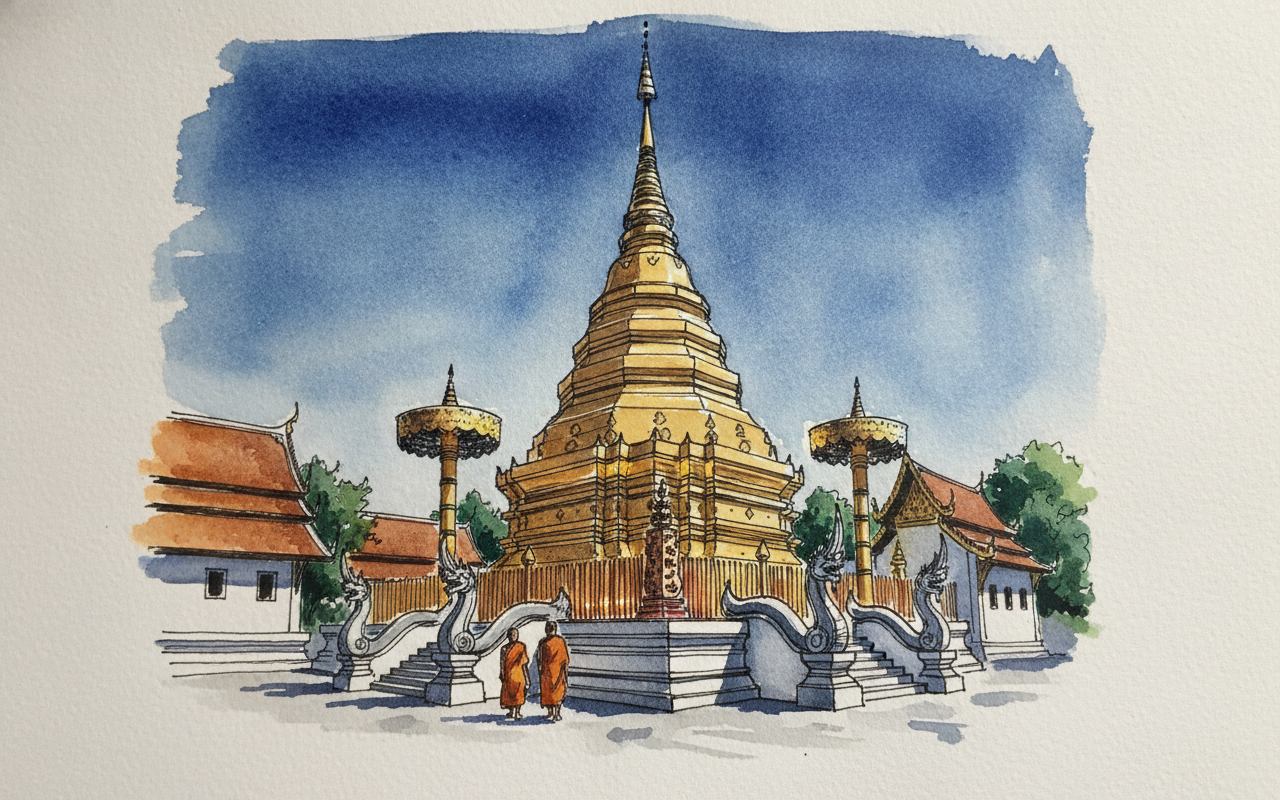 Wat Phra That Hariphunchai, Lamphun, Thailand example 1