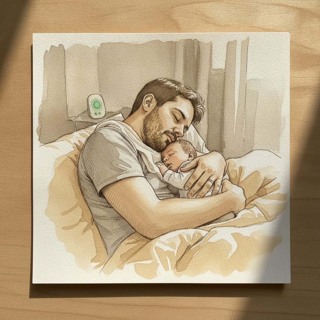 Person sleeping next to baby example 2