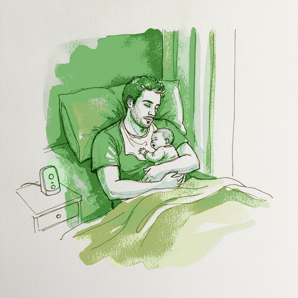 Person sleeping next to baby example 3