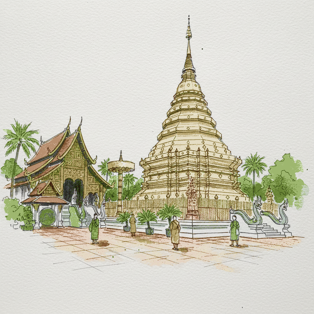 Wat Phra That Hariphunchai, Lamphun, Thailand example 3