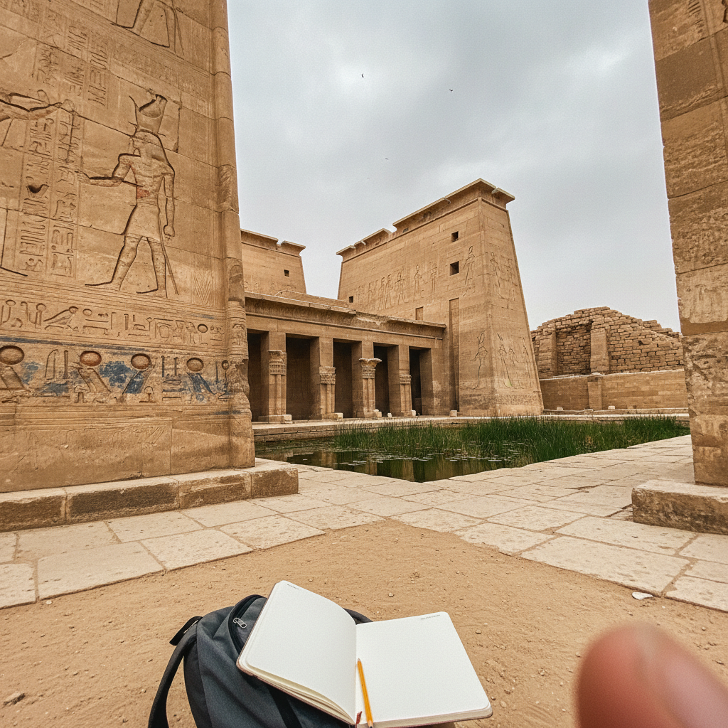 Temple of Seti I, Abydos, Egypt AI-generated photoreal reference
