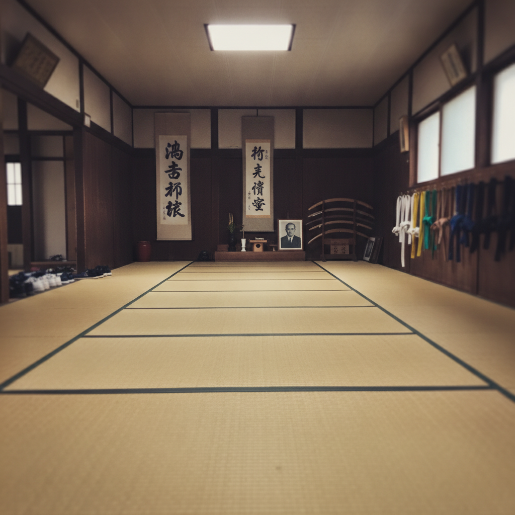 Martial arts dojo AI-generated photoreal reference