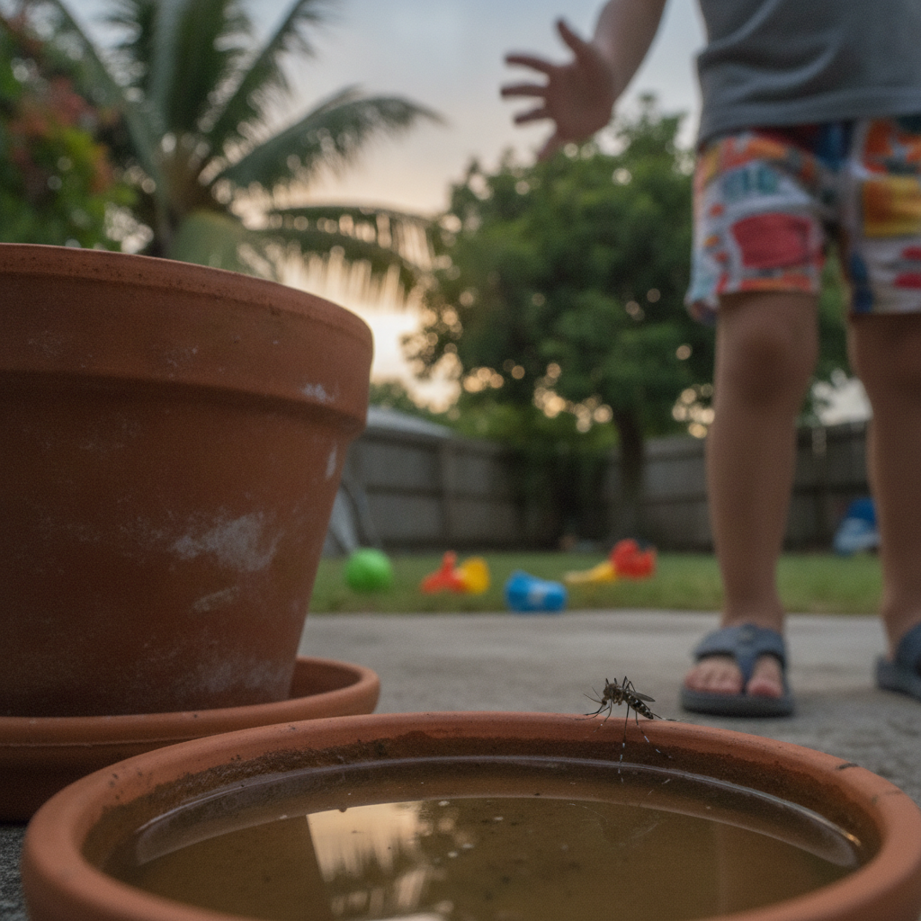 Yellow fever mosquito AI-generated photoreal reference