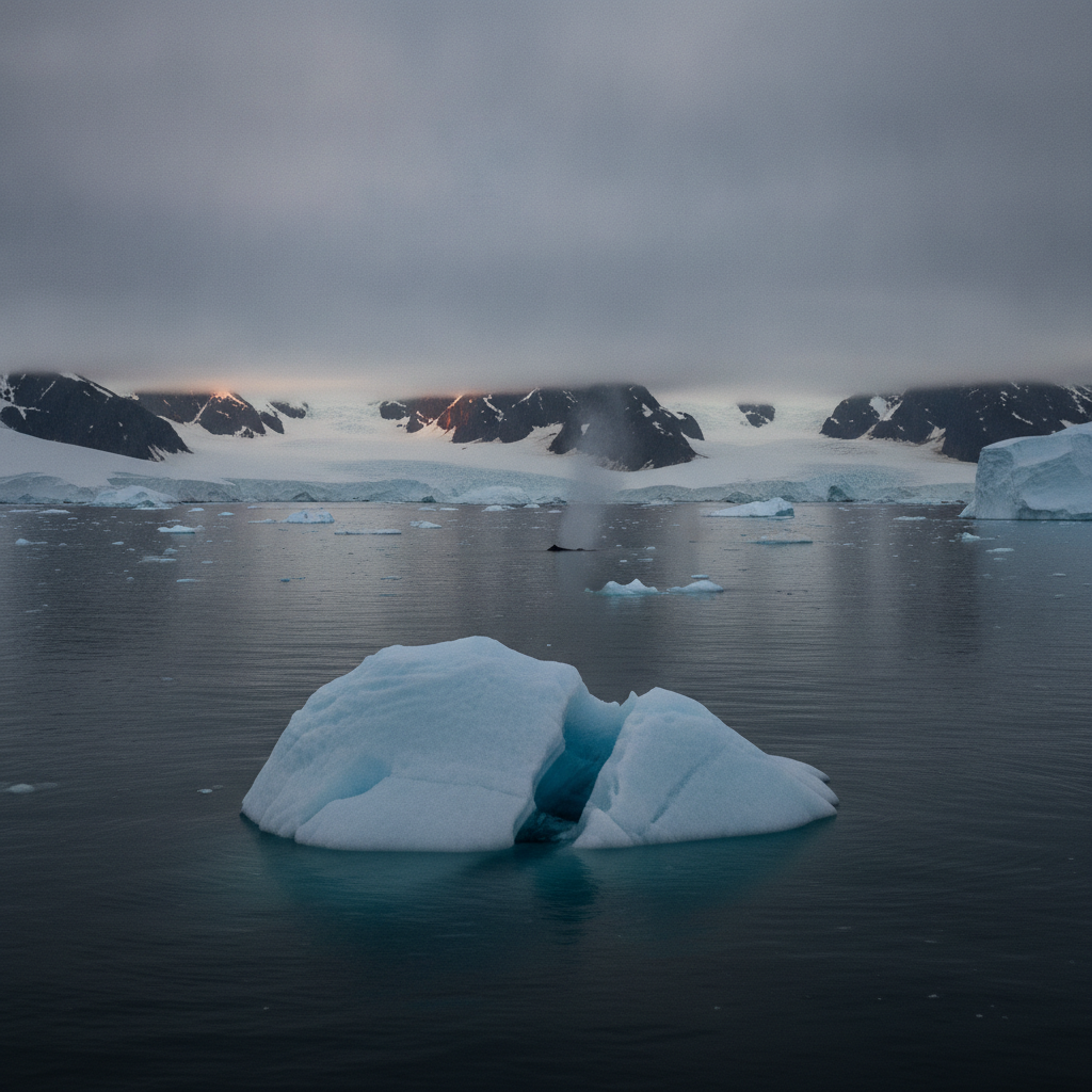 Wilhelmina Bay humpback waters, Antarctica AI-generated photoreal reference
