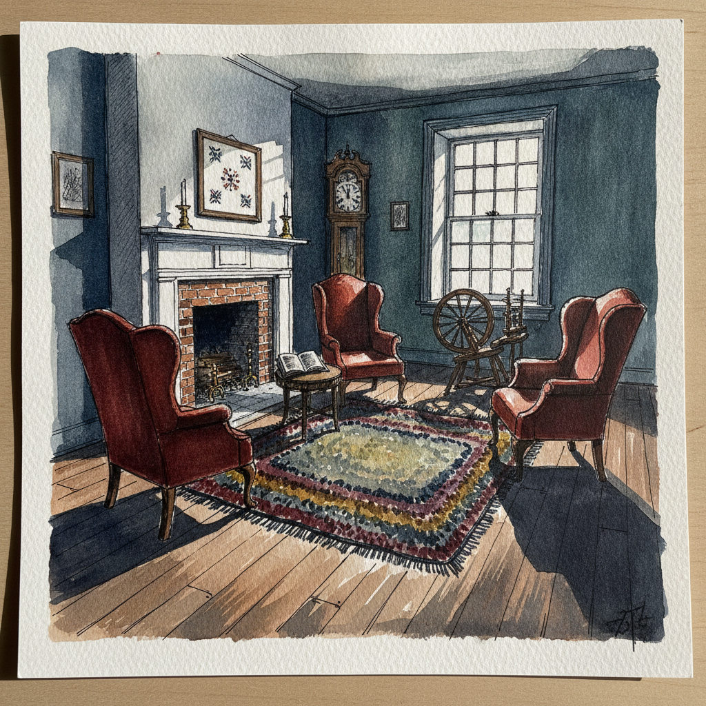 New England colonial parlor example 1
