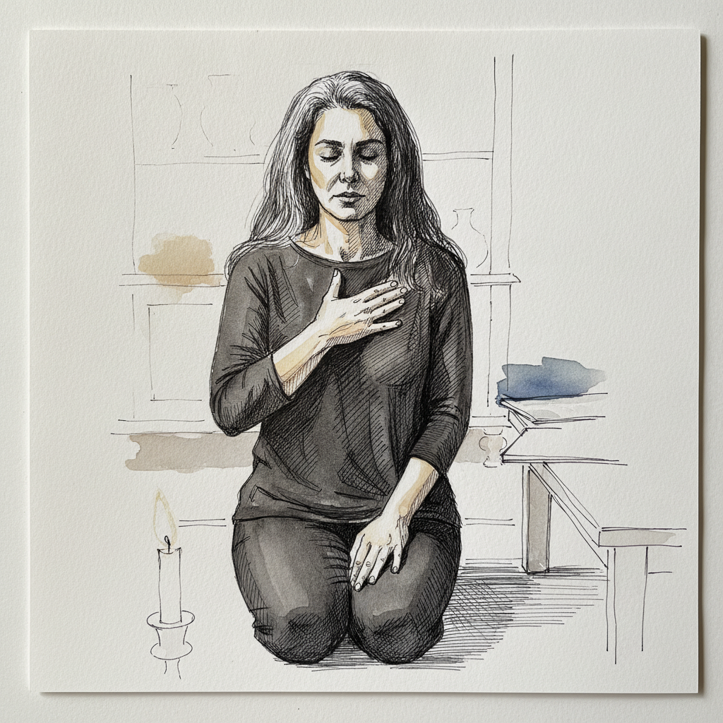 High Kneel, One Hand on Heart example 1
