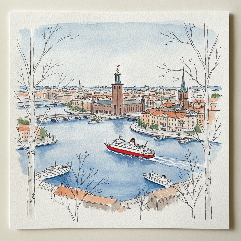 Stockholm from Sodermalm Heights example 1