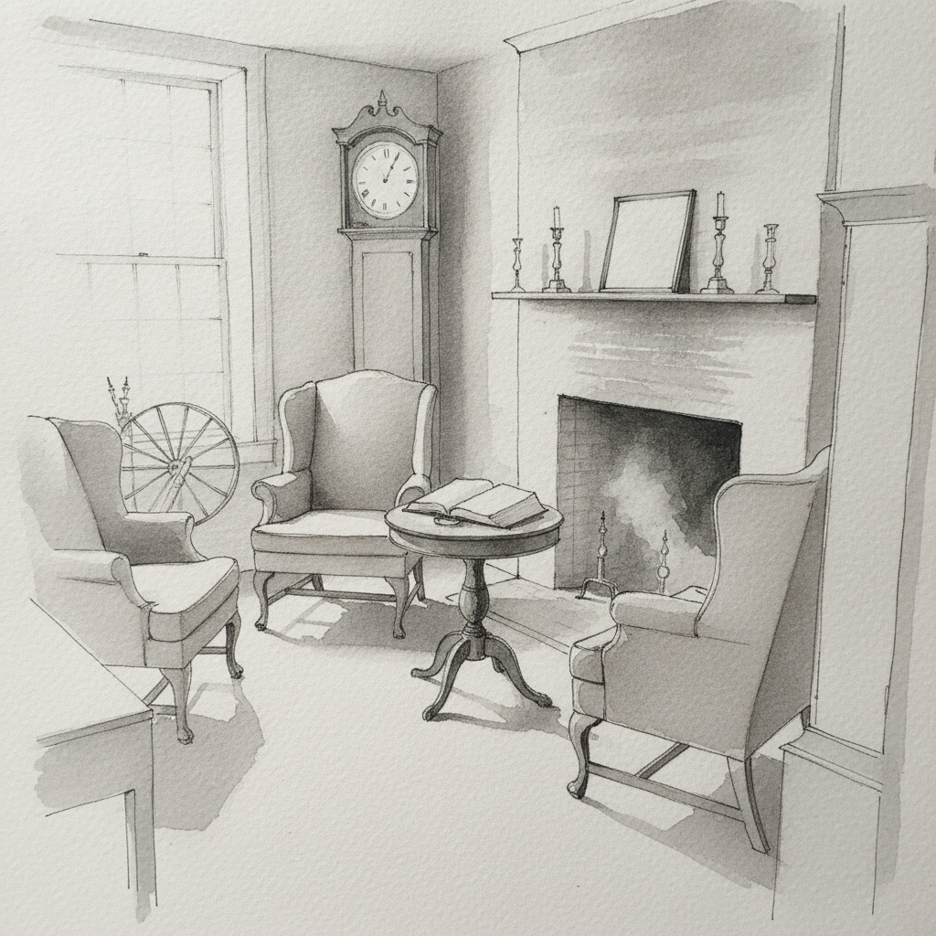 New England colonial parlor example 2