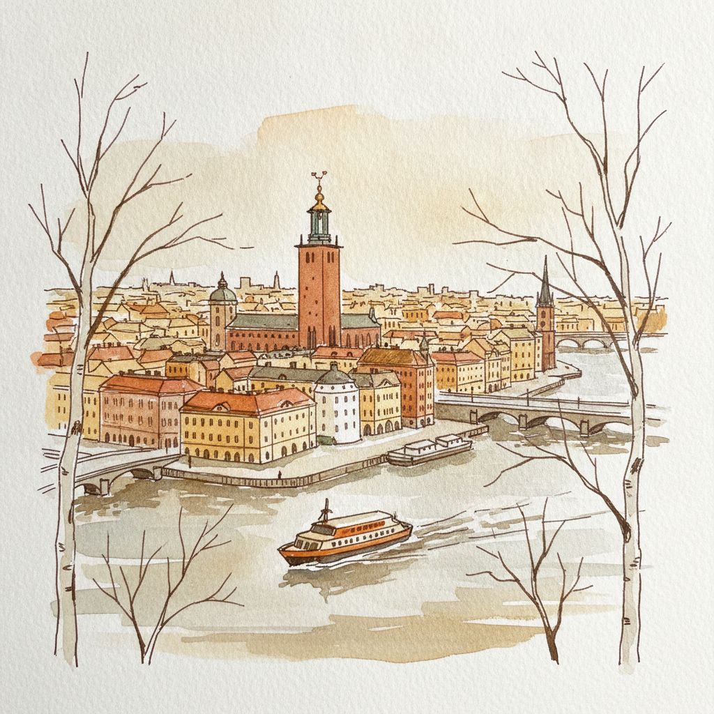 Stockholm from Sodermalm Heights example 2