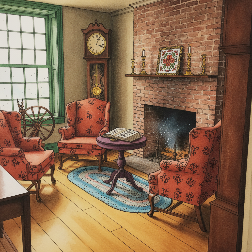 New England colonial parlor example 3