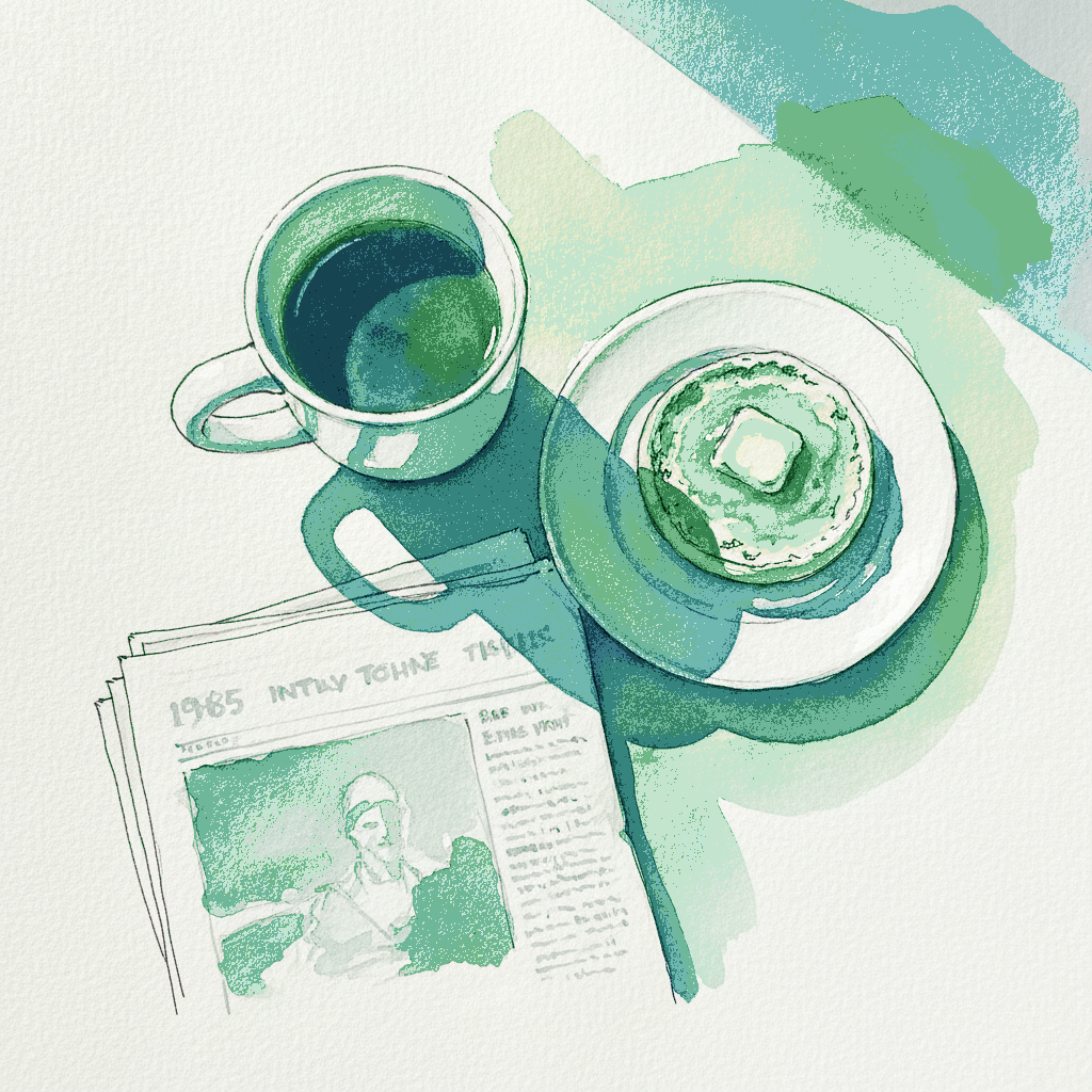 Morning Coffee and Folded Paper example 3