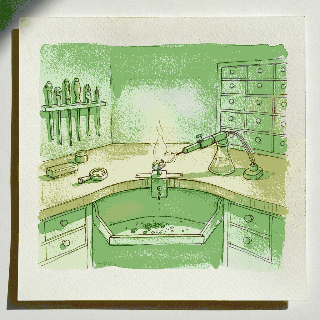 Jewelry studio with bench example 3