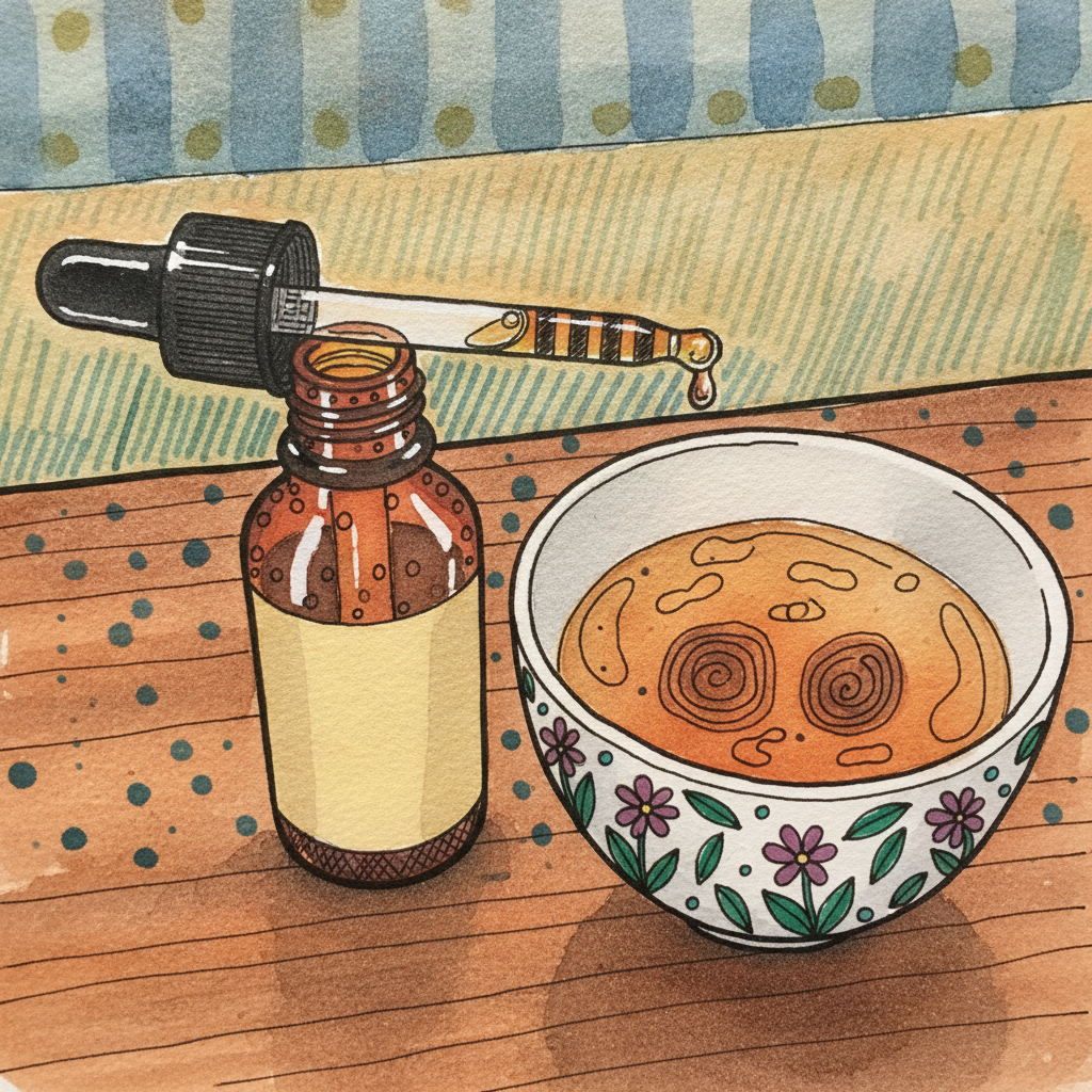 Tincture bottle with glass pipette example 3