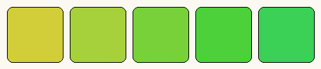 Analogous colors only palette