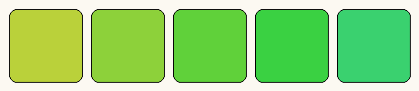 Analogous colors only palette
