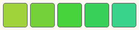 Analogous colors only palette