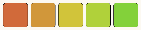 Analogous colors only palette
