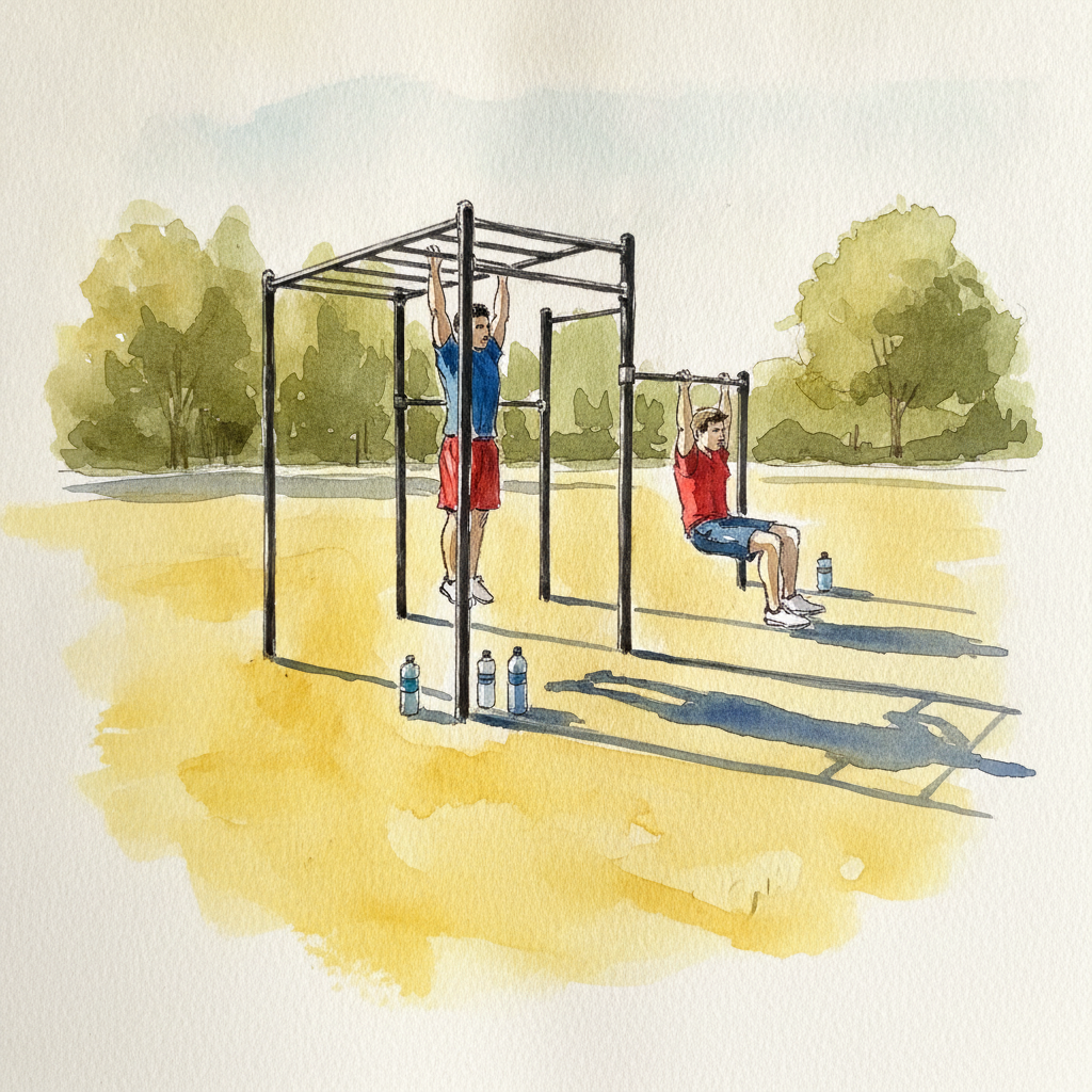 Park with calisthenics rig example 1