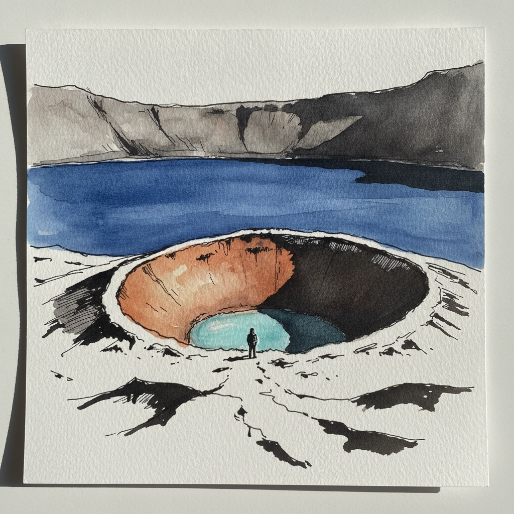 Askja caldera and Víti crater, Iceland example 1