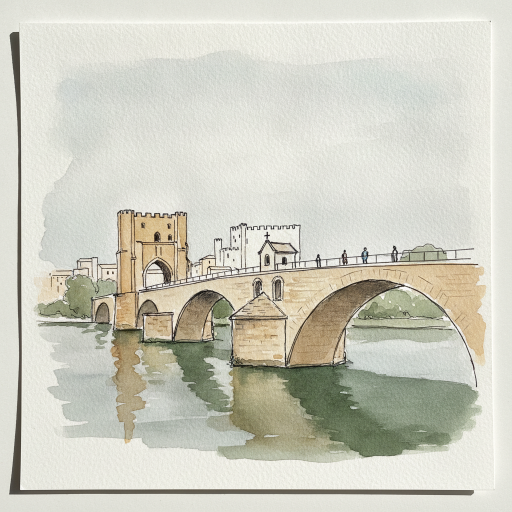 Pont Saint-Bénézet, Avignon, France example 2