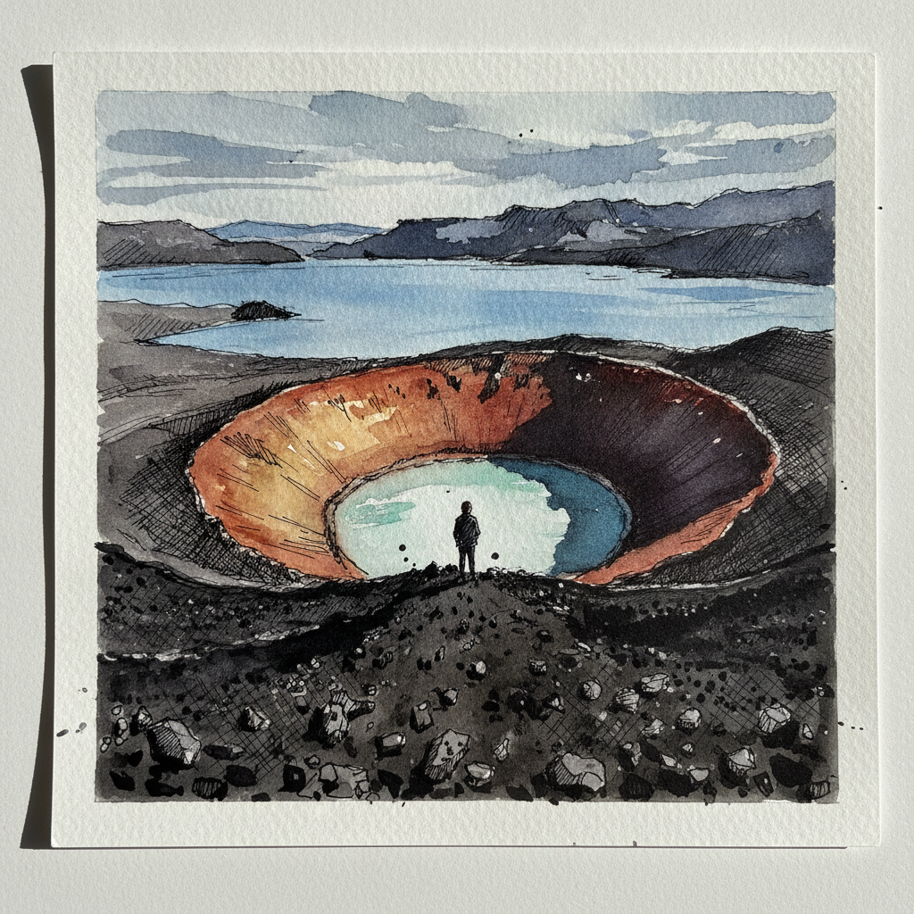 Askja caldera and Víti crater, Iceland example 2