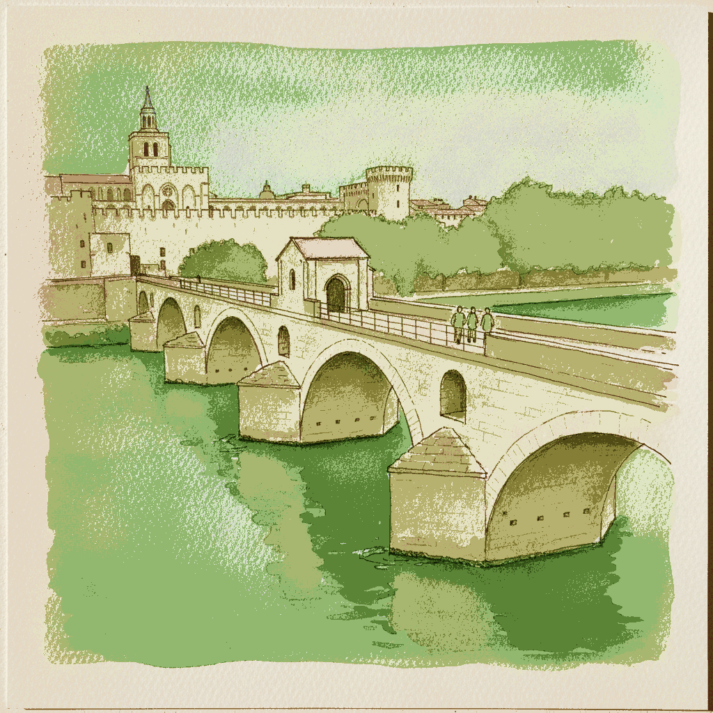 Pont Saint-Bénézet, Avignon, France example 3