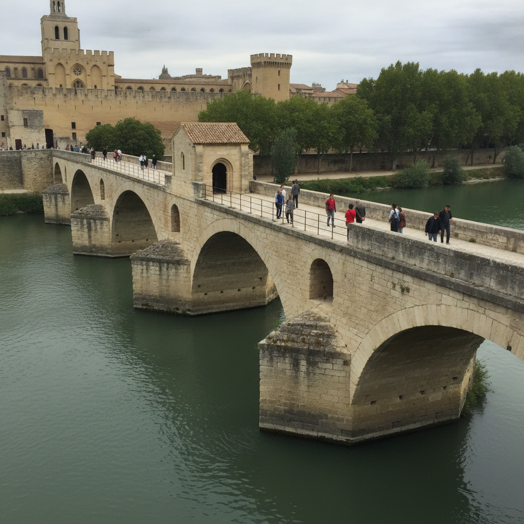Pont Saint-Bénézet, Avignon, France AI-generated photoreal reference