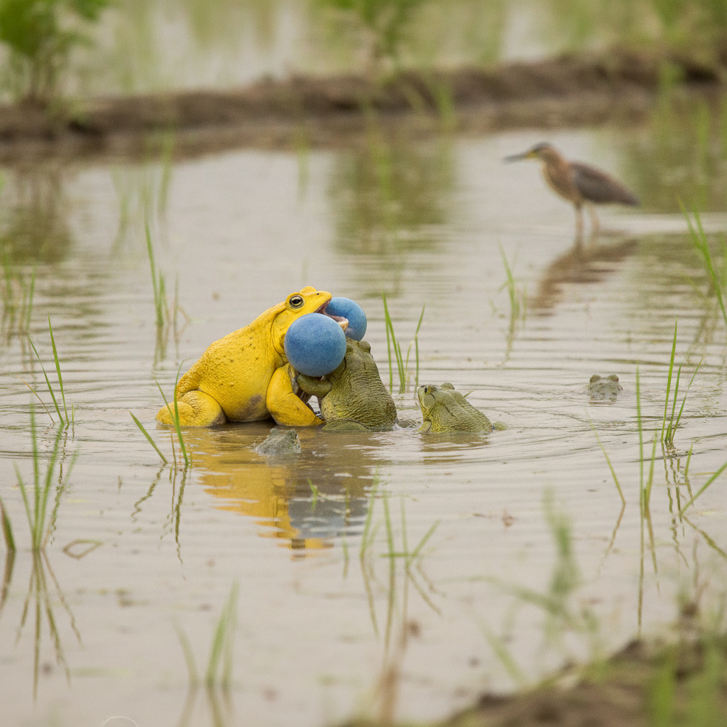 Indian bullfrog AI-generated photoreal reference