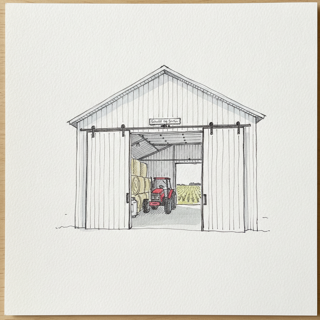 Door of a Pole Barn in Iowa example 1