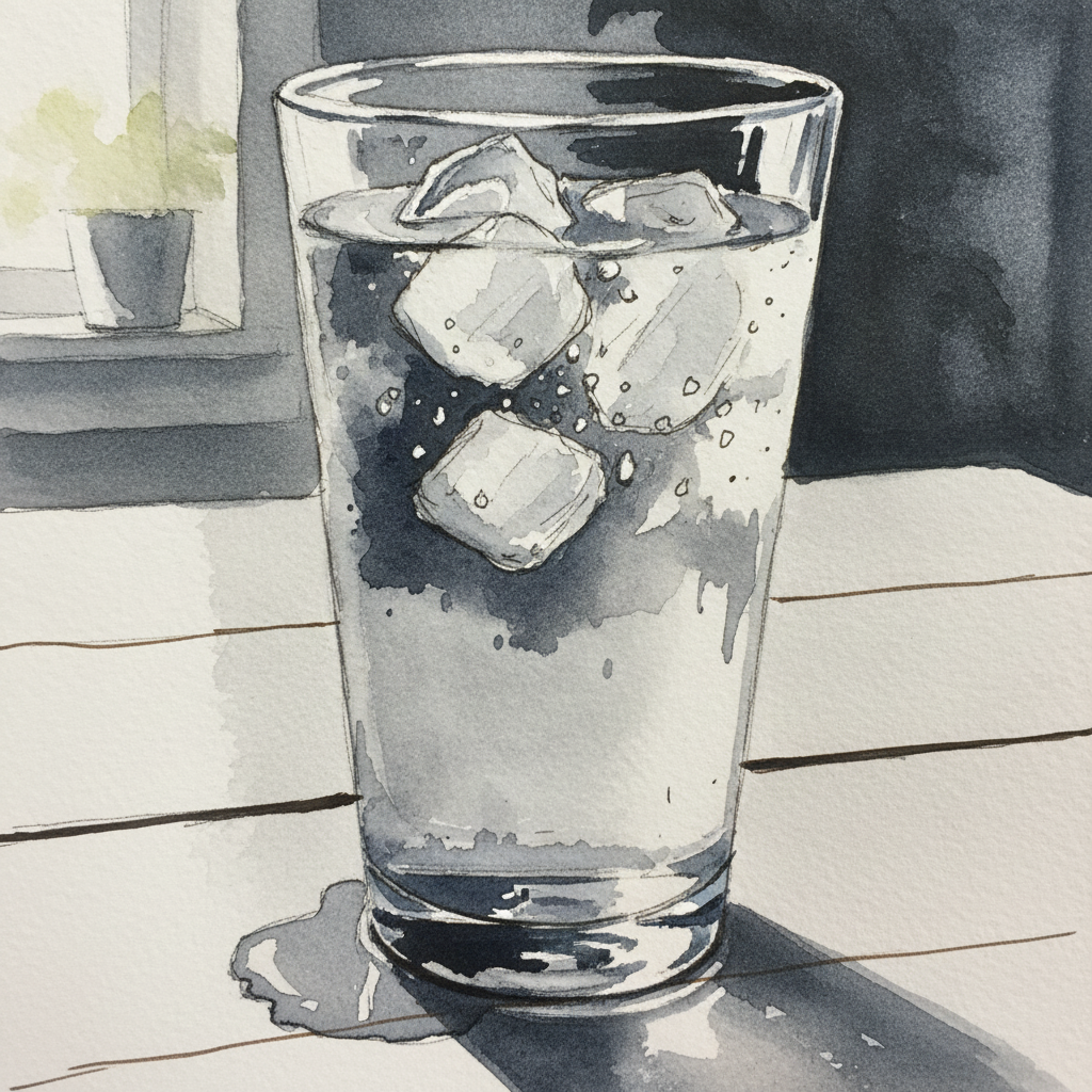 Iced Glass with Heavy Condensation example 1