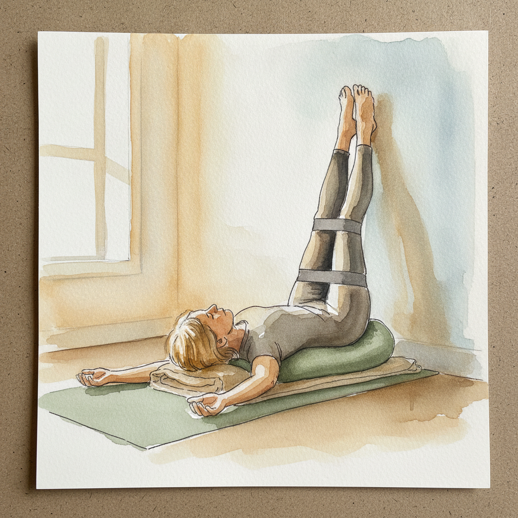 Restorative Legs-Up-the-Wall with Strap example 2