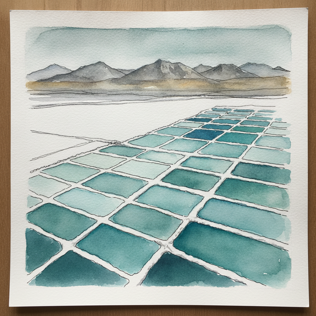 Salar de Atacama lithium evaporation ponds, Chile example 2