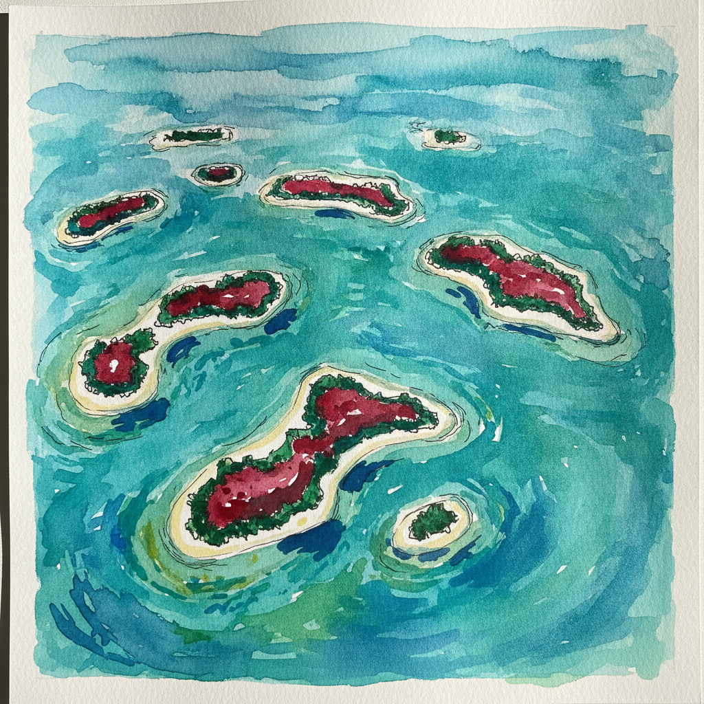 Florida Ten Thousand Islands aerial, Everglades National Park example 3