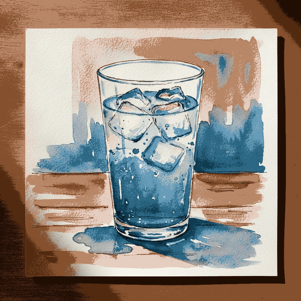 Iced Glass with Heavy Condensation example 3