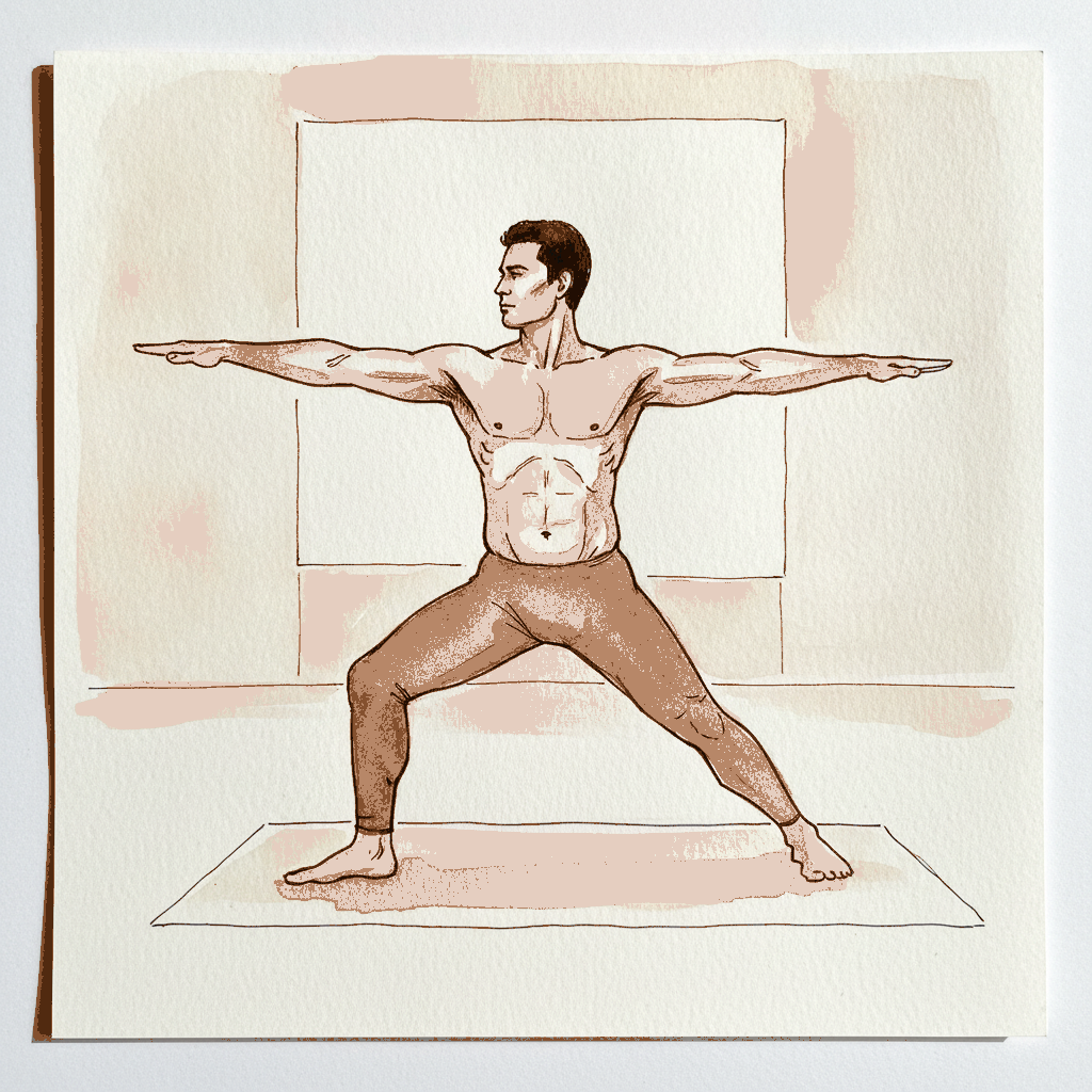 Warrior II, Pacific Islander man, 49 example 3