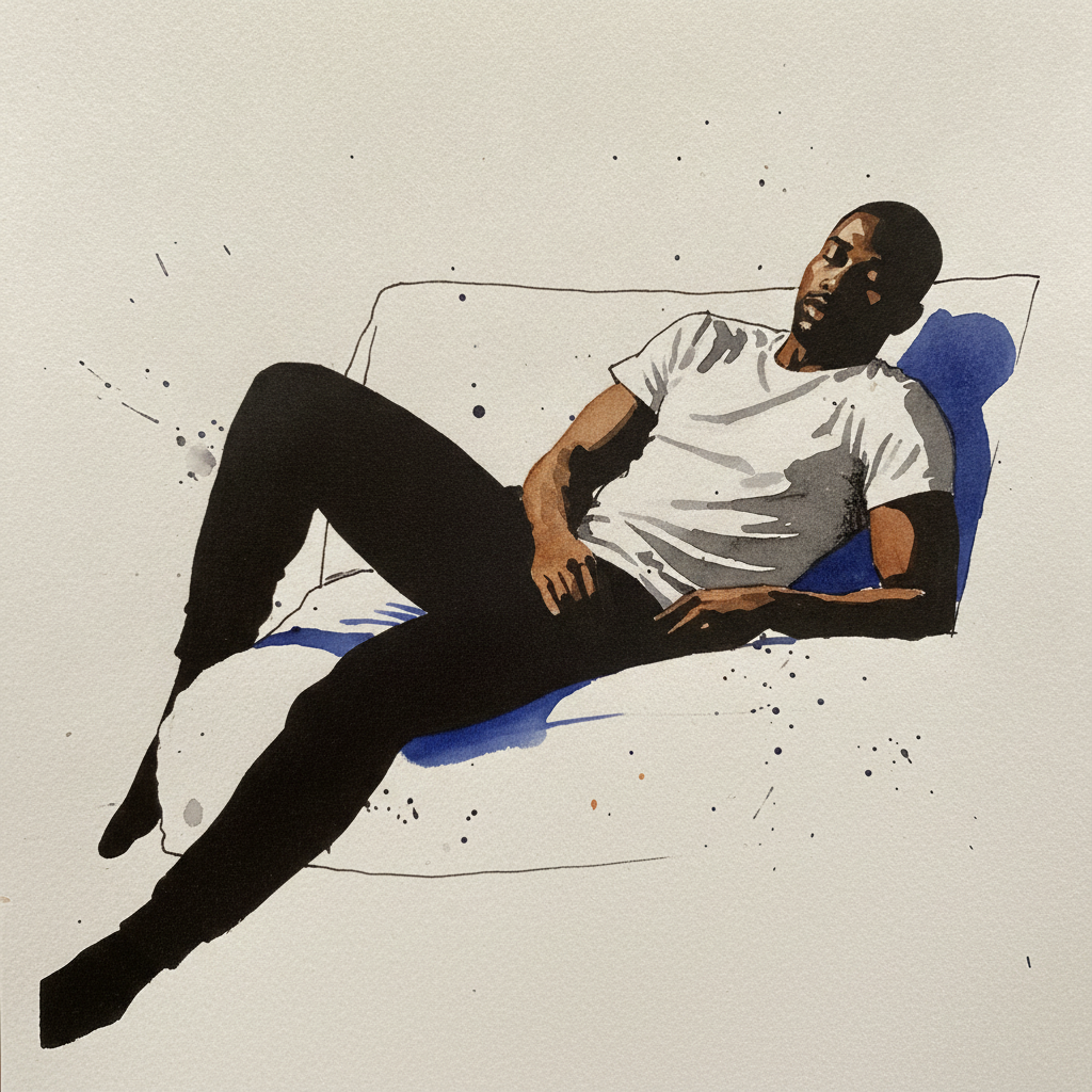 Mild side-lying with bent knees example 3