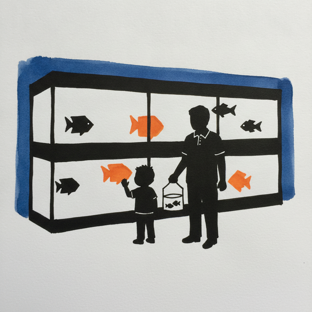 Pet store with fish tanks example 3