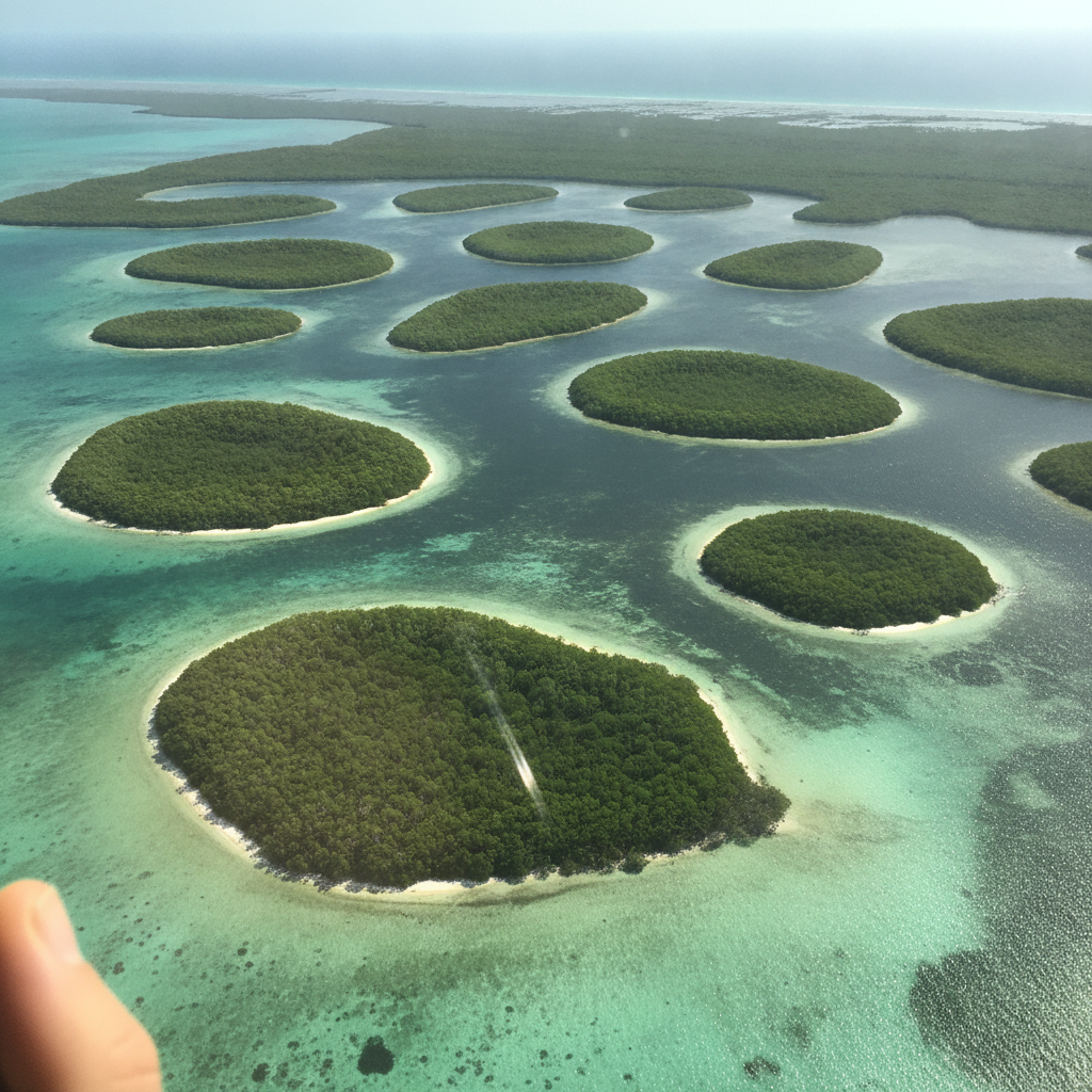 Florida Ten Thousand Islands aerial, Everglades National Park AI-generated photoreal reference