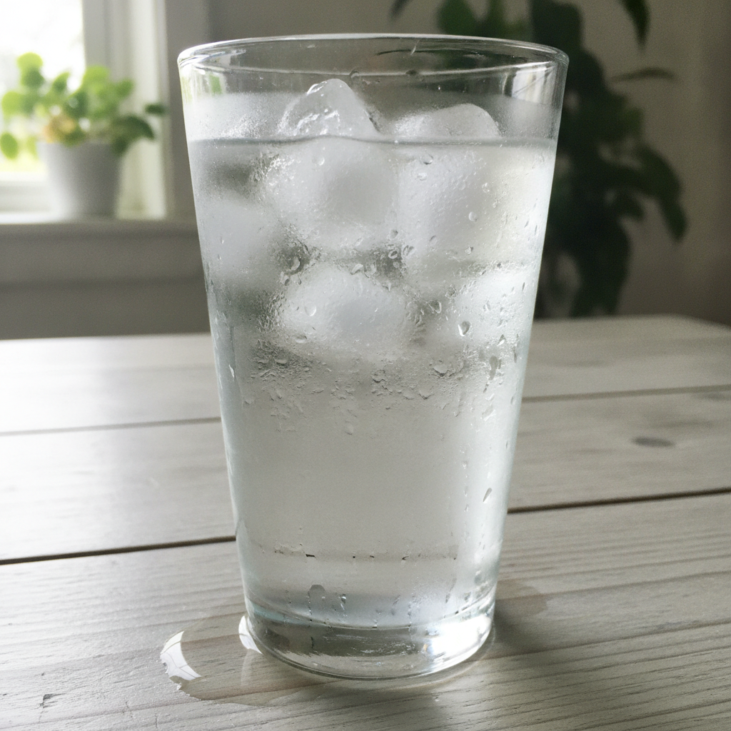 Iced Glass with Heavy Condensation AI-generated photoreal reference