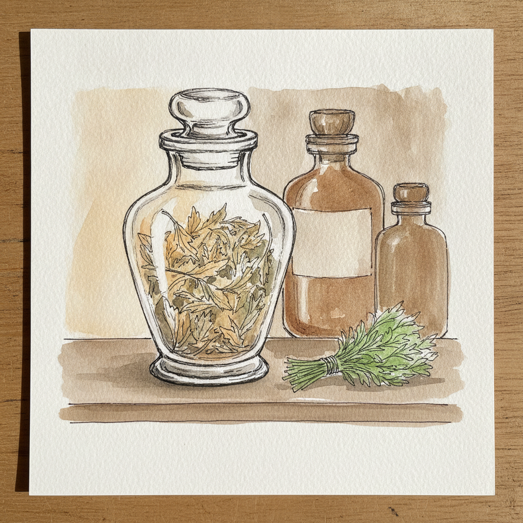 Apothecary Jar of Mugwort example 1