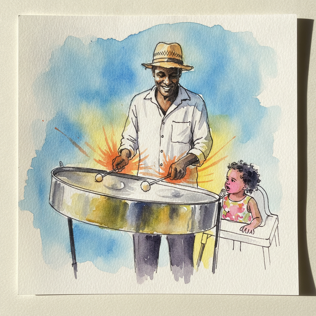Steel drum player example 1