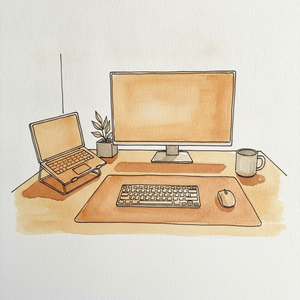 Modern 2024 home office setup example 2