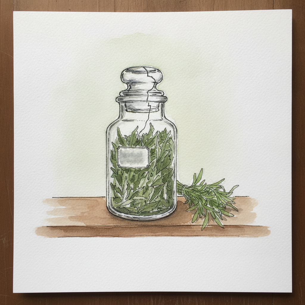 Apothecary Jar of Mugwort example 2