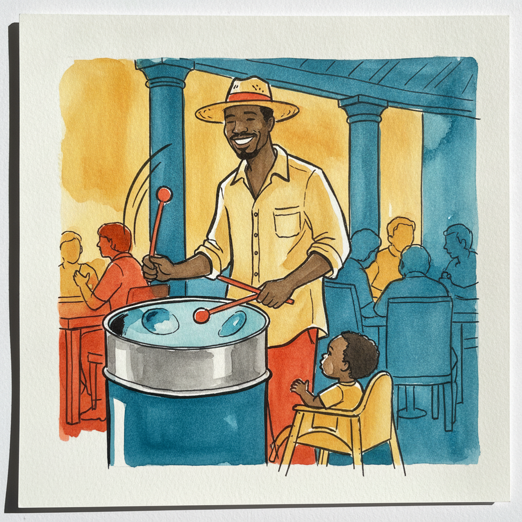 Steel drum player example 2