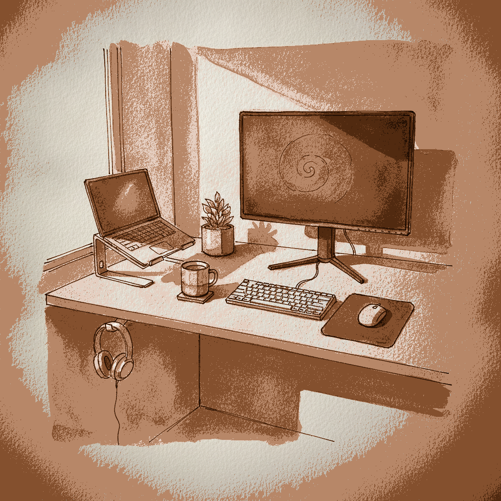 Modern 2024 home office setup example 3