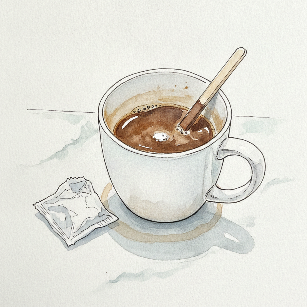 Coffee mug with cold dregs example 1
