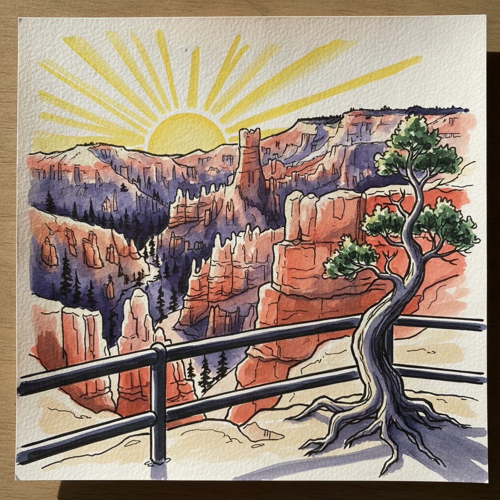 Thor's Hammer at Sunrise Point, Bryce Canyon, Utah, USA example 1